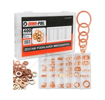 Měděná podložka, sada 400ks MAR-POL