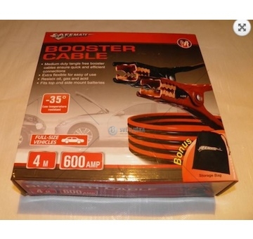 Měděný kabel startovací 600A 4m, průřez 25mm2 velmi kvalitní