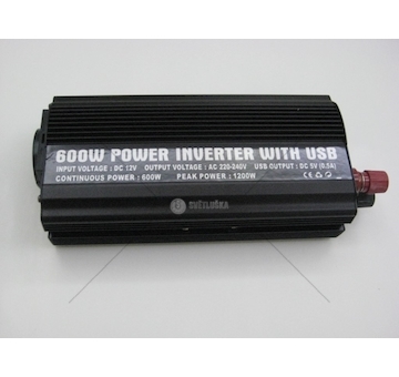 Měnič napětí 12V/220V 600W  8600U/12V