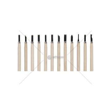 Mini dláta na dřevo, sada 12 ks - KREATOR