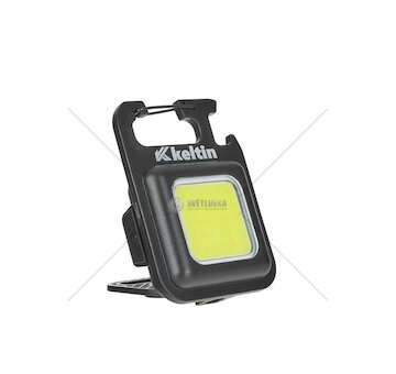 Mini kapesní svítilna LED COB 6 W, 300 lm, 500 mAh, s magnetem a otvírákem - GEKO