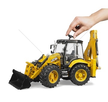 Model traktorbagru s čelním nakladačem jcb 4cx skala,1:16 plast 0240709_A
