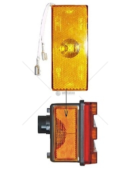 Modul boční zadní svítilny l/p 108x46x11 led s odrazkou mercedes, daf, volvo  40062001_A