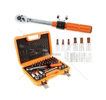 Momentový klíč 1/4", 5 - 25 Nm, sada 32 ks BJC