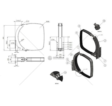 Montážní sada palivové nádrže 710x690 901754