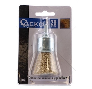 Mosazný drátěný kartáč vlnitý 28MM Geko G00711