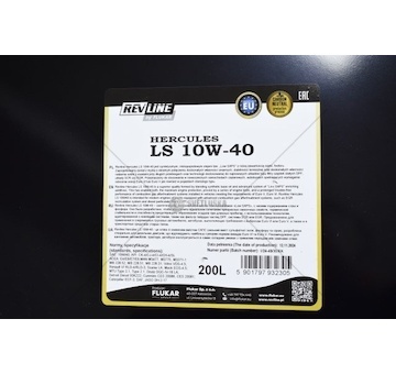 Motorový olej REVLINE HERCULES LS 10W40 200L REVLINE RLS1040200