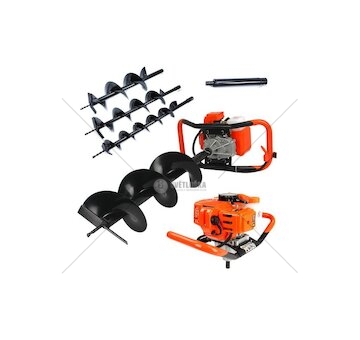 Motorový zemní vrták 2.3 kW + vrtáky 100, 150, 200mm MAR-POL