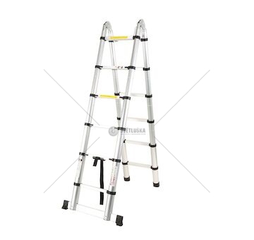 Multifunkční teleskopický žebřík 3,8m, 150kg, hliníkový GEKO