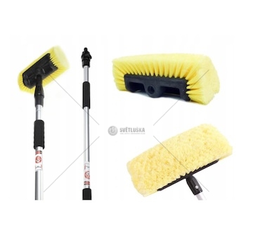 Mycí kartáč 250/2500cm 4-stranný s hliníkovou výsuvnou rukojetí