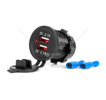 Nabíječka 2xUSB 12/24V MOD-04 AMiO-02854