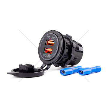 Nabíječka 2xUSB 12/24V MOD-05 AMiO-02855