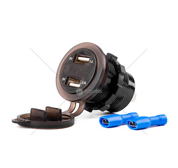 Nabíječka 2xUSB 12/24V MOD-06 AMiO-02856