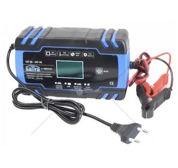 Nabíječka autobaterií, automatická 12V/24V, 8A/4A 2-150Ah SATRA