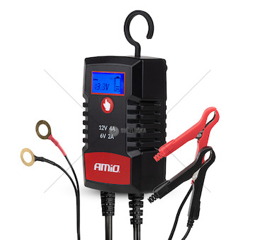 Nabíječka digitální AGM GEL STD LiFePo4 MAX 4A 6/12V PRO HOOK AMiO-04531
