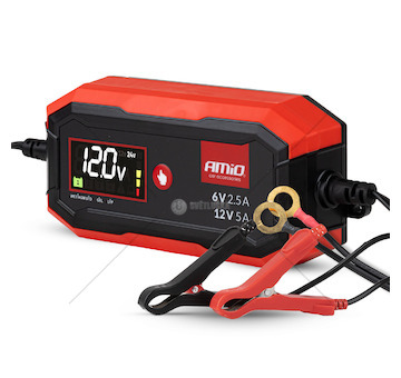 Nabíječka digitální AGM GEL STD LiFePo4 MAX 5A 6/12V PRO AMiO-04527