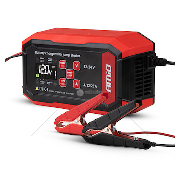 Nabíječka digitální BOOST AGM GEL STD LiFePo4 MAX 25A 12/24V PRO AMiO-04530