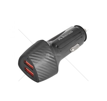 Nabíječka do auta s funkcí rychlého nabíjení 2xUSB QC3, 0,36W, 7,2A KELTIN