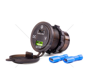 Nabíječka USB+USB-C 12/24V MOD-07 AMiO-02857