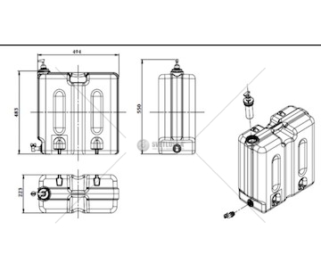 Nádrž na vodu, kanistr 40L s mycím disponzem SERTPLAS 5514