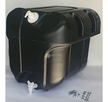 Nádrž na vodu, kanystr 50L černý plast s mýdlenkou SERTPLAST 42U2153