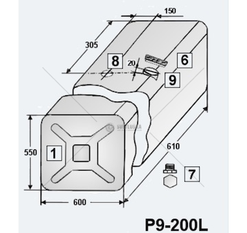 Nádrž paliva 200 l /550x600x610 fe liaz 300 0103936_A