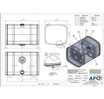 Nádrž paliva 300 l /560x640x940 fe kompletní mercedes 0207698_A