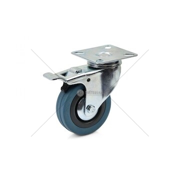 Náhradní otočné kolečko guma/polypropylen s brzdou 75mm GEKO