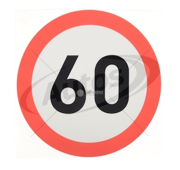 Nálepka rychlosti 60 km reflexní 0200370_A