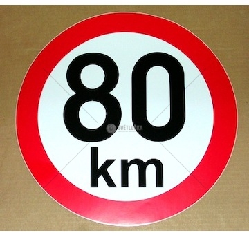 Nálepka rychlosti 80 km 937795080_A