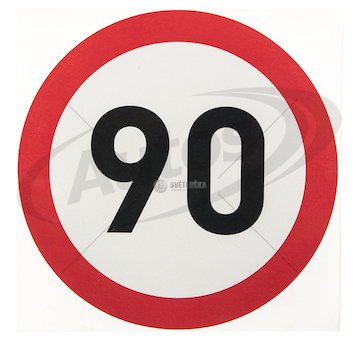 Nálepka rychlosti 90 km reflexní 0200373_A