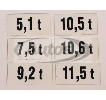 Nálepka tlaku na nápravu 5,1 t 998000795_A