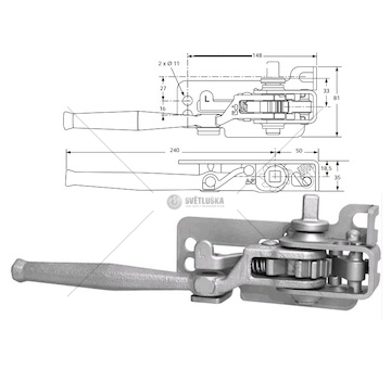 Napínač plachty čtyřhran 12mm l schmitz, edscha 0139324_A