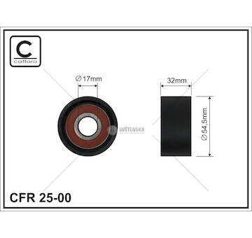 Napínací kladka renault clio ii 98> 2.0 16v 54x17x32 25-00