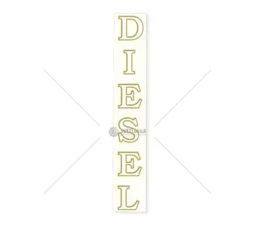 Nápis diesel - bílý - zlatá kontura | Z2538374.23