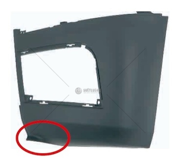 Nárazník MB ACTROS MP4 17 - přední levý OTP MR4129