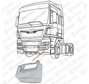 Nárazník přední spodní s otvorem na mlhovku  l man tgx 0295639_A