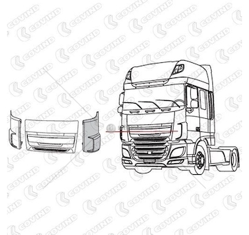 NAROZNIK KABINY DAF XF106 LEWY MTX ED06070002