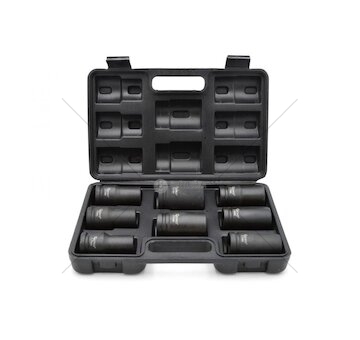 Nástrčné rázové hlavice 3/4", 17-32mm, 8ks v kufru GEKO