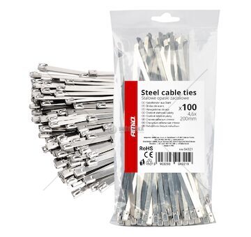 Nerezové stahovací pásky 4,6x200mm 100 ks AMiO-04321