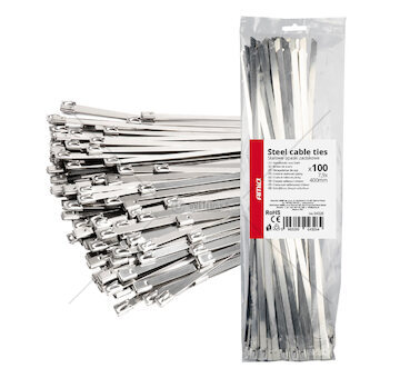 Nerezové stahovací pásky 7,9x400mm 100 ks AMiO-04326