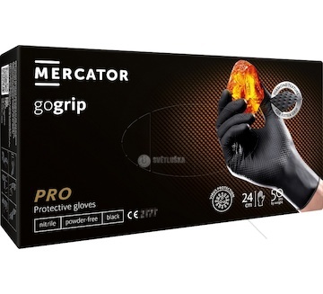 Nitrilové rukavice GoGrip černé vel. XL, 50 ks