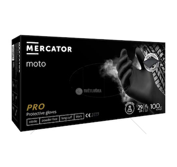 Nitrilové rukavice MERCATOR MOTO BLACK XXL 100ks