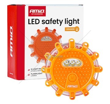 Nouzové svítidlo LED 3xAAA IP65 12SMD + 3SMD AMiO-04828