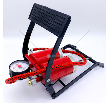 Nožní pumpa s manometrem dvou pístová