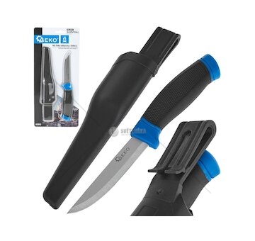 Nůž finka BLACK SURVIVAL SERIES, 215/105 mm s pouzdrem - GEKO