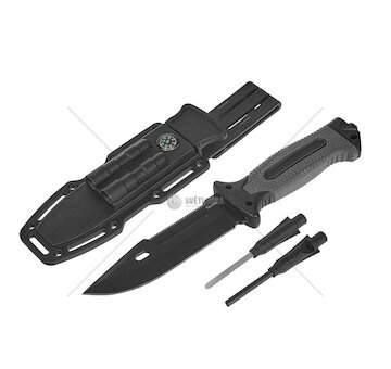 Nůž taktický BLACK SURVIVAL SERIES, 275/135 mm s pouzdrem - GEKO
