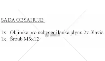 Objímka pro uchycení lanka plynu se šroubem m5x12 2v.slavia | MT67102.1