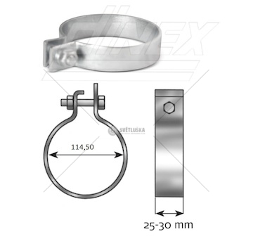 Objímka trubky výfuku 114,50mm man f90 0040733_A