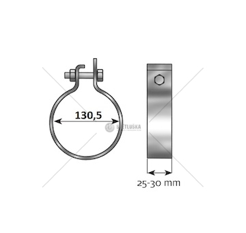Objímka trubky výfuku 130,50mm mercedes actros 1831/1835/1848/ > 0066041_A